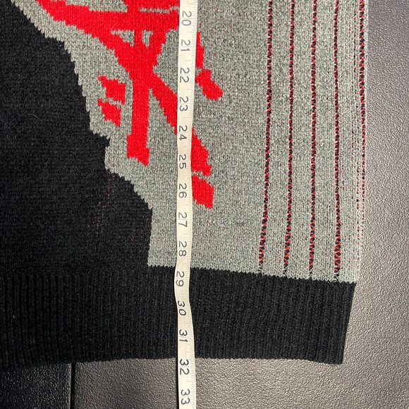 VTG Avirex Crewneck Sweater Mens Big Logo 90’s Y2K Streetwear Black Gray Sz 2XL - Picture 8 of 10